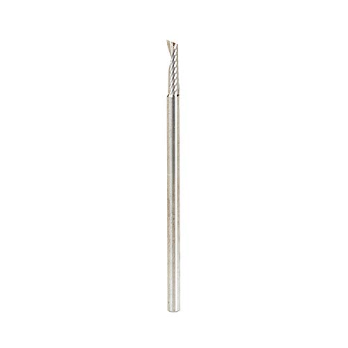 Amana Tool 51491 Metric SC Spiral O Single Flute, Plastic Cutting 3 D x 12 CH x 3 SHK x 64mm Long Up-Cut CNC Router Bit with Mirror Finish