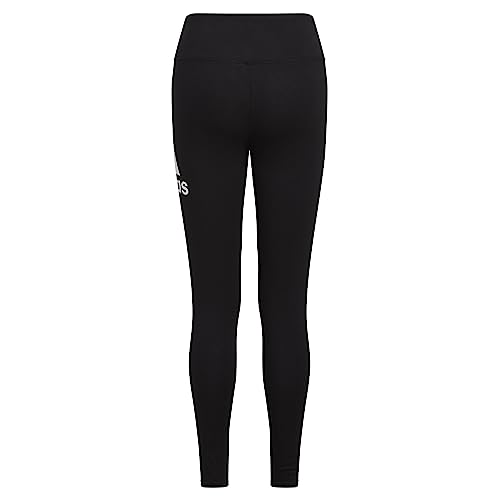 adidas Girls' Essential Sportswear Logo Fitted Legging, Black in