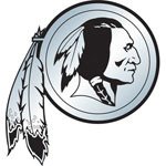 Washington Redskins Silver Car Emblem