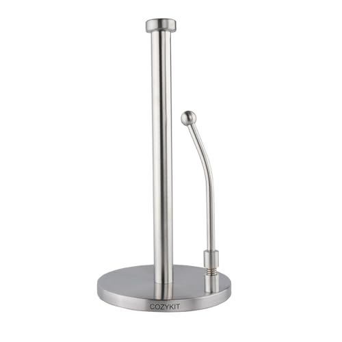 Hoch Spannarm Küchenrollenhalter, Gebürsteter Stahl Küchenrollenhalter Aus Edelstahl (Stehend) - Stabiler Und Langlebiger Papierrollenhalter