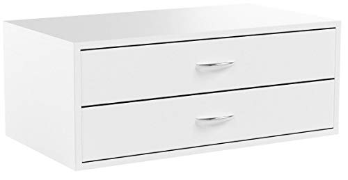 Organized Living freedomRail 2 Drawer Double Hang OBox - White
