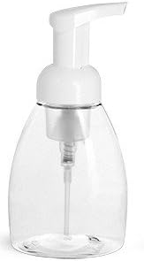 Got Oils?® 8 Ounce Clear Plastic Soap Bottle with White Foaming Pump (Qty 1)