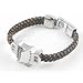 Oliasports Attack on Titan Leather Woven Stainless Steel Lobster Clasp Bracelet Punk Jewelry