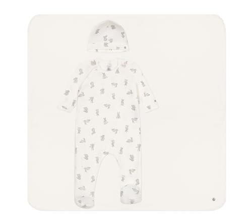 Petit Bateau Unisex Baby Geschenk-Los-Münzen A0aut, Weiß/Grau, 9 Monate