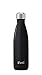 S'well Insulated, Triple-Walled Stainless Steel Water Bottle, Midnight Black in 17oz