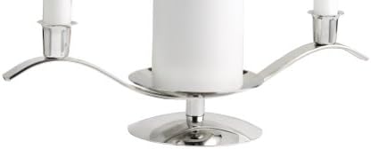 Hortense B. Hewitt Wedding Accessories Silver Scroll Candle Holder