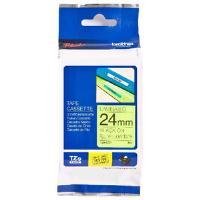 Brother TZe-C51 Labelling Tape Cassette, Black on Fluorescent Yellow, 24 mm (W) x 5 m (L), Laminated, Brother Genuine Supplies