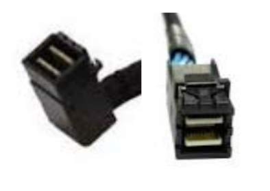Intel AXXCBL650HDHRT Cable Kit MiniSAS HD 650 mm Straight to Right Angle Connector Tall 27 mm