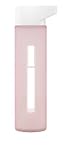 Takeya Modern Glass Water Bottle with Silicone Sleeve, Snow/Ice Pink, 16-Ounce