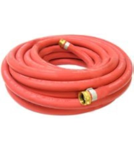 Continental 5/8" X 50' Blue Contractor Rubber Water Hose - 200 PSI, Made In USA, With Swivel End
