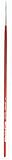 da Vinci Graphic Design Series 1287 Lettering Rigger Brush, Long Length Needle Point Light Brown Ox Hair with Red Lacquer Handle, Size 1