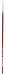 da Vinci Graphic Design Series 1287 Lettering Rigger Brush, Long Length Needle Point Light Brown Ox Hair with Red Lacquer Handle, Size 1 (1287-1)