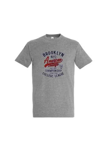 AMERICAN COLLEGE USA T Shirts Manches Courtes Enfants Garçon Fille, Camisetas Unisex Niños, Gris,