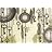 Large Wall Mural - Antique Background with Grungy Map and Clocks | Self-Adhesive Vinyl Wallpaper/Removable Modern Decorating Wall Art - 100"x144"