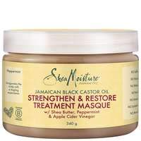 SheaMoisture Jamaican Black Castor Oil Strengthen & Restore Hair Treatment Mask -Sulfate- Free Deep Conditioner with Shea Butter & Peppermint – Repairs & Strengthen Damaged, Curly Hair 335 ml