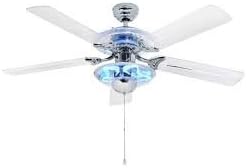 Hampton Bay 52 In Cameron Ii Plus Chrome Finish With Blue Neon