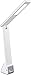 LED Desk/Table Lamp with USB Charging Cable - 3 Dimable Color Tones - With Touch Control and Rotatable Arm - Rechargeable Battery - by Utopia Home (Grey & White)