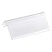 Pack of 25 – Clear Plastic Glass Shelf Label Holder, Glass Shelf Sign and Ticket Holder, Clips On to Shelves 3/16
