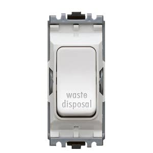 MK (ELECTRIC) Edge 20 Amp Dp 1 Way Printed Switch Module for Waste Disposal, White