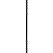 T03 - Iron Balusters - Double Twist - Hollow - 44 in X 1/2 in Square - Box of 15 (Satin Black)