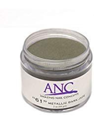 ANC Dip Powder Amazing Nail Concepts 2 oz #61 Metallic Dark Jade