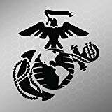 Marine Corps Emblem Vinyl Decal Sticker | Cars Trucks Vans Walls Laptops Cups | Black | 5.5 X 5.2 Inch | KCD1730B