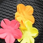 Hawaiian Retro Swimming Cap with Triple Flowers - Black with Bright Flower Black with Bright Flowers