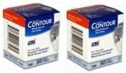 Bayer Contour Glucose Test Strips 100ct. (2 Boxes of 50ct = 100ct Total)
