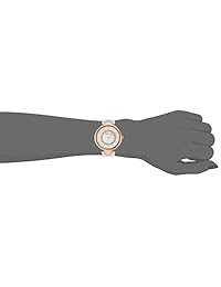 Reloj de pulsera de cerámica con detalle de purpurina Anne Klein para mujer
