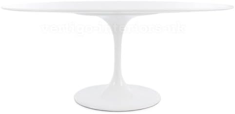 Eero Saarinen Style Oval Tulip Dining Table - White 67" X 43"