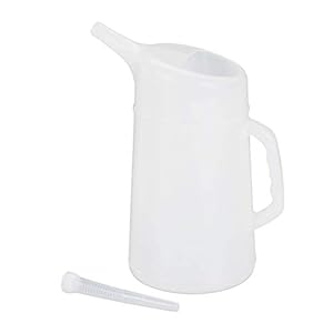 Relaxdays Oliekan 5 l, flexibele vulstukken, oliemaatbeker, schaalverdeling, olieverversing, onbreekbaar, auto…