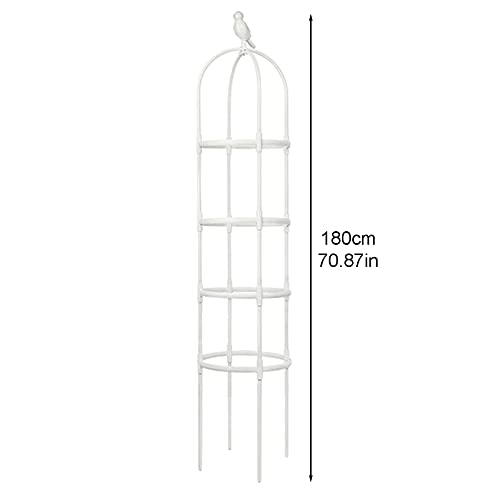 MOOVGTP Garten-Rankgitter für Kletterpflanzen, 1,8 m Metall-Spalier Blumenstütze Garten Obelisk Spalier Schmiedeeisen… – Bild 3