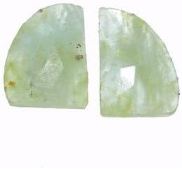 ASIGEMS 16 Cts Fancy Cabochon Moose Aquamarine Rose Cut Pair Of Loose Gemstone/Beads For Jewelry Making/Size: 14X19X4 mm/Color: Aqua Green