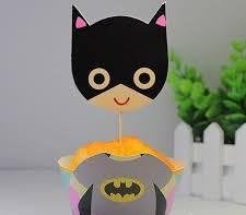 Batgirl Cupcake Kit Batgirl Cupcake Wrappers and Toppers Superhero Girls Batman Cupcake Toppers Wrappers Party Decoration (12 Sets)