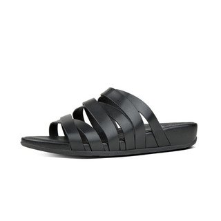 Fitflop Womens Lumy Leather Slide Sandals All Black 8b | Desertcart Cyprus