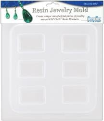 Bulk Buy: Yaley Resin Jewelry Reusable Plastic Mold 6 1/2"x7" Rectangles 6 Shapes 08-0412 (4-Pack)