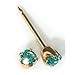 INVERNESS 24K Gold Plate Birthstone Gems 3mm Piercing Earrings December Zircon 92C or 92E