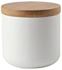 PIONIN Food Storage Canister, Ceramic Storage Canister with Airtight Seal Bamboo Lid Sealed Jar for Spices Tank Serving Tea, Coffee Container
