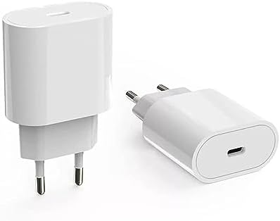 Fast 20W USB-C Brazilian and European Plug Adapter for iPhone 14