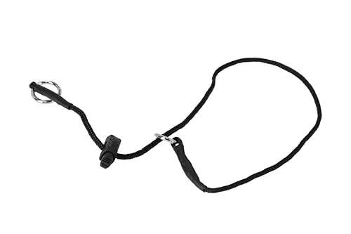 DINGO GEAR Dog Training Collar 3 mm Diameter Braided Cord One Limiter Waterproof for Dog Sports IGP Bite Work Obedience Size XL - Black (S04074)