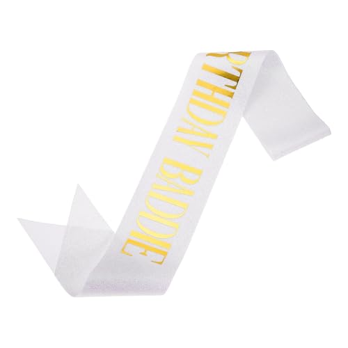 White, Gold Foil Lettering