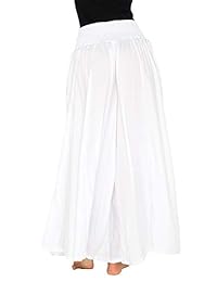 Volver Desde Bali Pantalones de playa para dama, estilo bohemio con pierna ancha y cintura ahumada