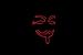Red Light Up V For Vendetta Glow EL Wire LED Guy Fawkes Anonymous Mask