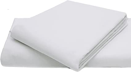 British Home Bedding - 100% Pure Egyptian Cotton 200 Thread Count Flat Bed Sheets - Hypoallergenic, Premium Deluxe Hotel Quality with Supreme Softness (White, Single)