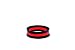 Fit Ring Thin Line Women's Silicone Wedding Ring Powered by Arthletic (Red Line / Blue Line) (Red Line, 8)