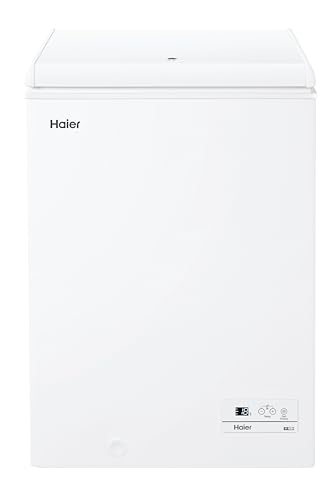 Chest Series 3 HCE100E, Arcon Congelador Horizontal, Capacidad 97 L, An 54.5 cm, Función Fast Freeze, 1 Cesto Metálico, Display Digital, Interior Aluminio Texturizado, Tirador Integrado, Blanco
