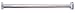 Bobrick 6047x60 ClassicSeries 304 Stainless Steel Extra Heavy Duty Shower Curtain Rod with Square End Flange, Satin Finish, 1-1/4" Diameter x 60" Length