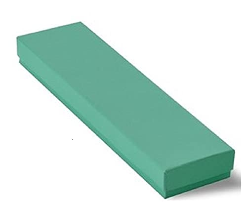 20 Pack Teal Blue Robin Egg Blue Color Cotton Boxes Jewelry Bracelet, Watches, Necklace and Anklet Gift Displays 8" x 2" By RJ Displays