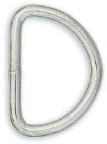 Tandy Leather Solid D-Ring 2" (51 mm) Nickel Plated 10/pk 1134-12