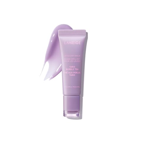 LANEIGE Lip Glowy Balm – Taro Bubble Tea | Lightweight Lip Care with Shea & Mur…